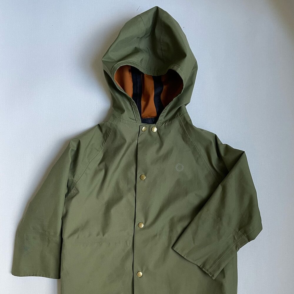 Fairechild Midi Rain Coat 2-4 in Spruce - Very Good Used Condition